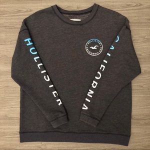 Hollister Print Logo Crewneck Sweatshirt